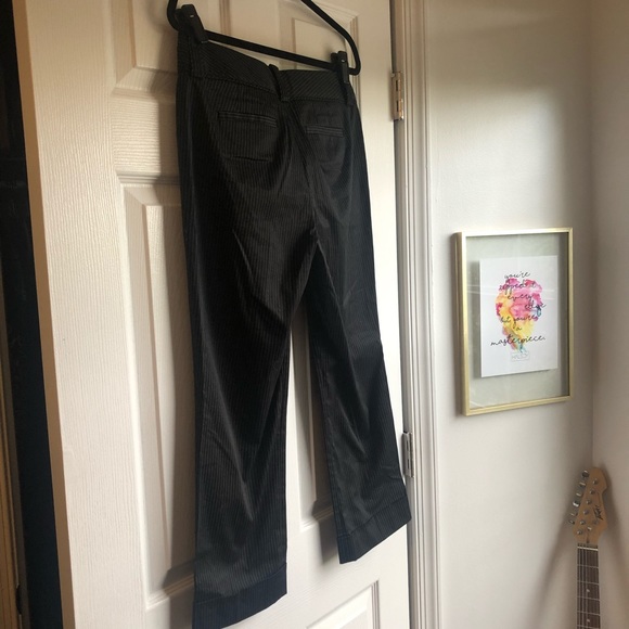 NWOT Banana Republic Black Pinstripe Ankle Pants 6 - Picture 6 of 6